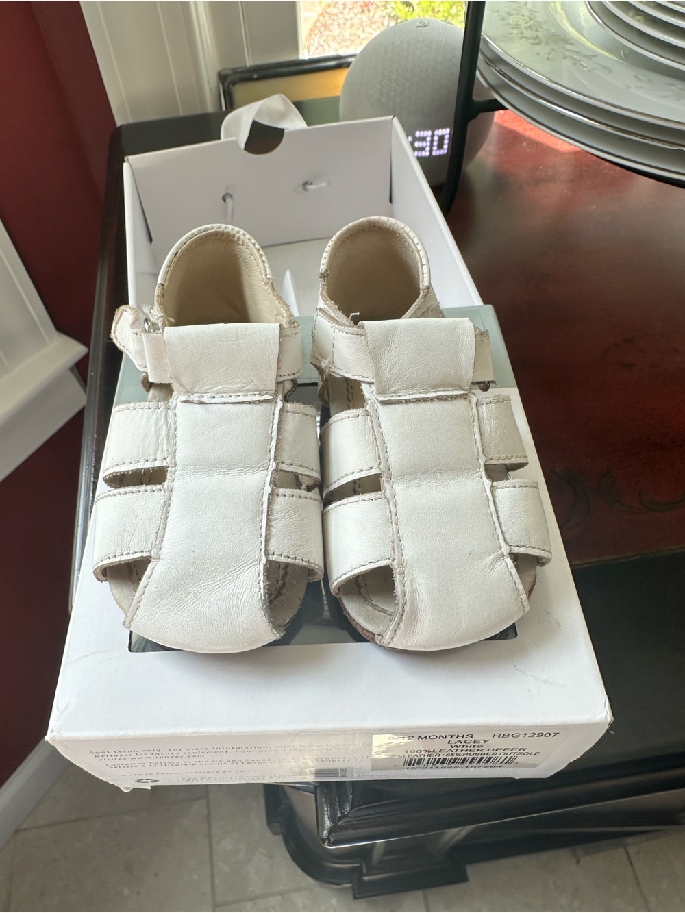White Leather Baby Soft-Soled Shoes